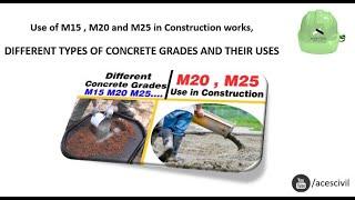 Different types of concrete grades and their applications