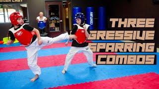 3 Aggressive Sparring Combos for Taekwondo | W1 Taekwondo