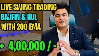 +4L Live swing trading using 200 Ema , waited whole week for this move