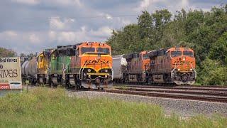 Railfanning the BNSF Galveston Sub Early September 2024 w/ MRL, BNSF 6163, ATSF, BN, CP, & More!