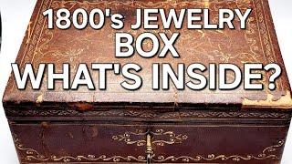 UNBOXING AN 1800s VICTORIAN JEWELRY BOX THRIFTED ESTATE SALE FINDS #collection #restoration #jewelry