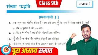 Class 9th Math Exercise 1.1 in hindi, Chapter 1 संख्या पद्धति, कक्षा 9 गणित प्रश्नावली 1.1, NCERT