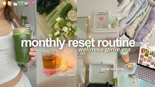 MONTHLY RESET ROUTINE  goal-setting, cleaning, & self care