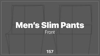 Men’s Basic Pant Pattern Drafting_Front [Pattern Making Tutorial]