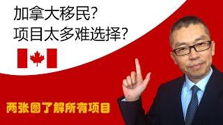 加拿大 移民 2020 | 加拿大移民项目太多，无从下手？揭示加拿大移民项目内在联系，每个项目的设置逻辑。明叔两张图，让你10分钟了解加拿大移民项目全貌，不再为选择项目抓狂。