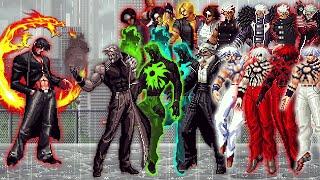 [KOF Mugen] Iori Yagami Fen LV 1, LV 2, LV 3 Vs All Bosses Orochi, Rugal, Krizalid, Kusanagi Team