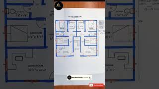 #Shorts 40x35 House Plan For Two Brothers || 40x35 Naksha || 1400 sqft House || Home Design Decore