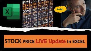 STOCK Price Live Update in EXCEL| Learn STOCK| Office 365