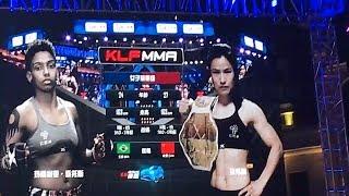 Weili Zhang vs. Marilia Santos - TKO - (Kunlun Fight MMA 14) - (2017.08.28) - /r/WMMA