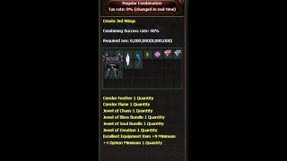 3rd Level Wing Creation | Mu Online