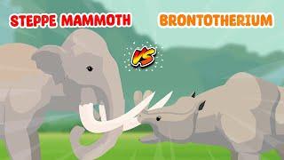 Steppe Mammoth vs Brontotherium | Prehistoric Animals Tournament [S1] | Prehistoric Animal Animation