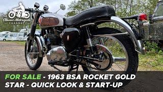 For sale: 1963 BSA Rocket Gold Star - quick look & start-up