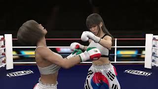 Korea vs Mexico 31 Sae vs Cereza (Female Boxing Knockout animation 女子ボクシング)