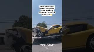 Riding Up to a Destroyed Dodge Viper  What Went Wrong?#SupercarFail#ViperCrash#CarSpotting#Crazy