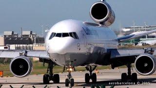 [FULL HD] Lufthansa Cargo MD-11F at Barcelona-El Prat