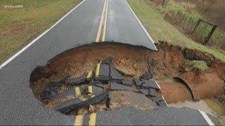 Roads collapse, yards flood as rain in CLT region persists