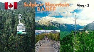 Banff Gondola and Sulphur Mountain breathtaking view with Drone