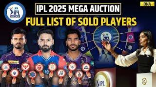 IPL Mega Auction 2025 | full Sold players