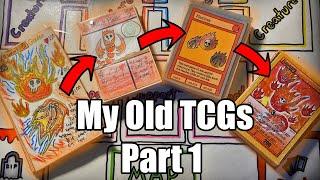 MY OLD HOMEMADE TRADING CARD GAMES!! (Part 1)