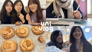 ️ london uni vlog | studying, baking with friends, lab