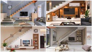 Top 100 Under Stair TV unit designs / Under stairs TV unit designs.