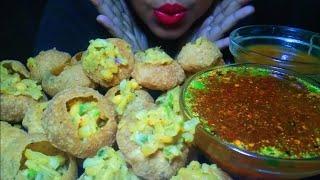 50 Spicy panipuri eating challenge, Spicy  Fuchka eating show, Golgappa Asmr. MUKBANG. ️