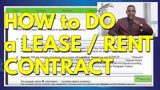 Real Estate Agent Training: How to do a Lease or Rent Contract