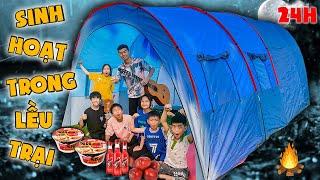 Thái Chuối | 24H Sinh Hoạt Trong Lều Trại Ống Cống Khổng Lồ - 24h Live In A Giant Camp