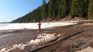 на лыжах по сылве от лядов до алебастрово-nordic ski , skiing on the river