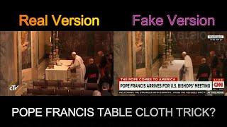 Pope Francis Table Cloth Magic Trick is Fake