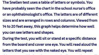 ?How the visual acuity test is performed