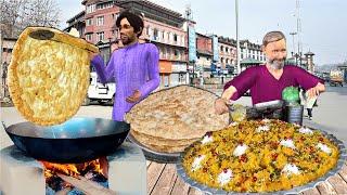 Kashmir Ka Famous Paratha Halwa Indian Street Food Biggest Paratha Hindi Kahani Hindi Moral Stories