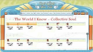 The World I Know - Collective Soul - Chords & Lyrics, Lesson, Guitaraoke - playwhatyoufeel.com