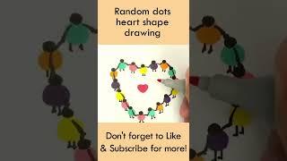 Random Dots | Heart Shape Drawing #Shorts