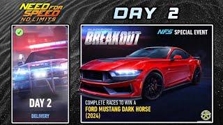 NFS No Limits | Day 2 - 2024 Ford Mustang Dark Horse | Breakout