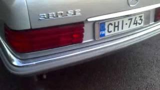 Mercedes-Benz w126 380SE V8 rev and sound