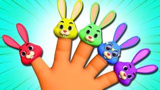 Funny Bunny Finger Family - Cute Rabbit  | 3D Finger Family Rhymes Collection By @AllBabiesChannel