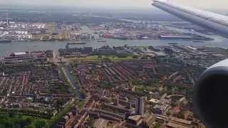 Landing Transavia 737 op Rotterdam Waanzinnige aanvliegroute!