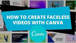 How To Create Faceless HD Videos With Canva for Free | Best Online Video Editing Tool for Beginners