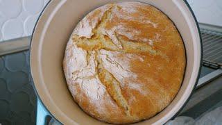 Brot backen  ohne kneten / schnell & einfach / in weniger als 2 Stunden zum fertigen Brot