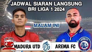 Jadwal BRI LIGA 1 2024 ~ MADURA UNITED vs AREMA FC ~ Head to head