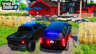 FBI RAID ABANDONED JUNKYARD! (STOLEN FERRARI, RANGE ROVER) | FS22