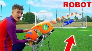 PRO FOOTBALLER vs ROBOT - Who Wins? (Challenge)