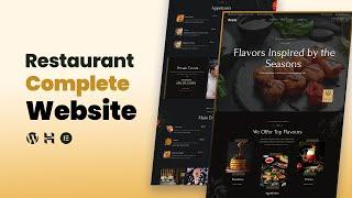 How to Make a Pro Restaurant Website in WordPress ~ 2024 ~ Elementor Pro Tutorial for Beginners