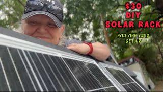 Low Cost DIY Solar Panel Rack For Off Grid