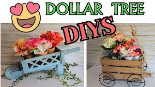 *GENIUS* Dollar Tree WHEELBARROW & WAGON DIYS - HIGH END Spring & Summer Home Decor