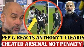 Pep Guardiola Reacts to Controversial Decision in Arsenal vs. Brighton Match