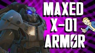 Fallout 4 - Maxed X-01 Power Armor Setup and Gameplay