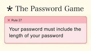 How I Beat The Password Game