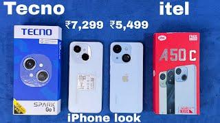 iPhone Lookalike? Tecno Spark Go 1 vs Itel A50c Unboxing & Comparison